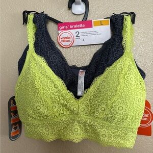 Girls 2 pack convertible bralette